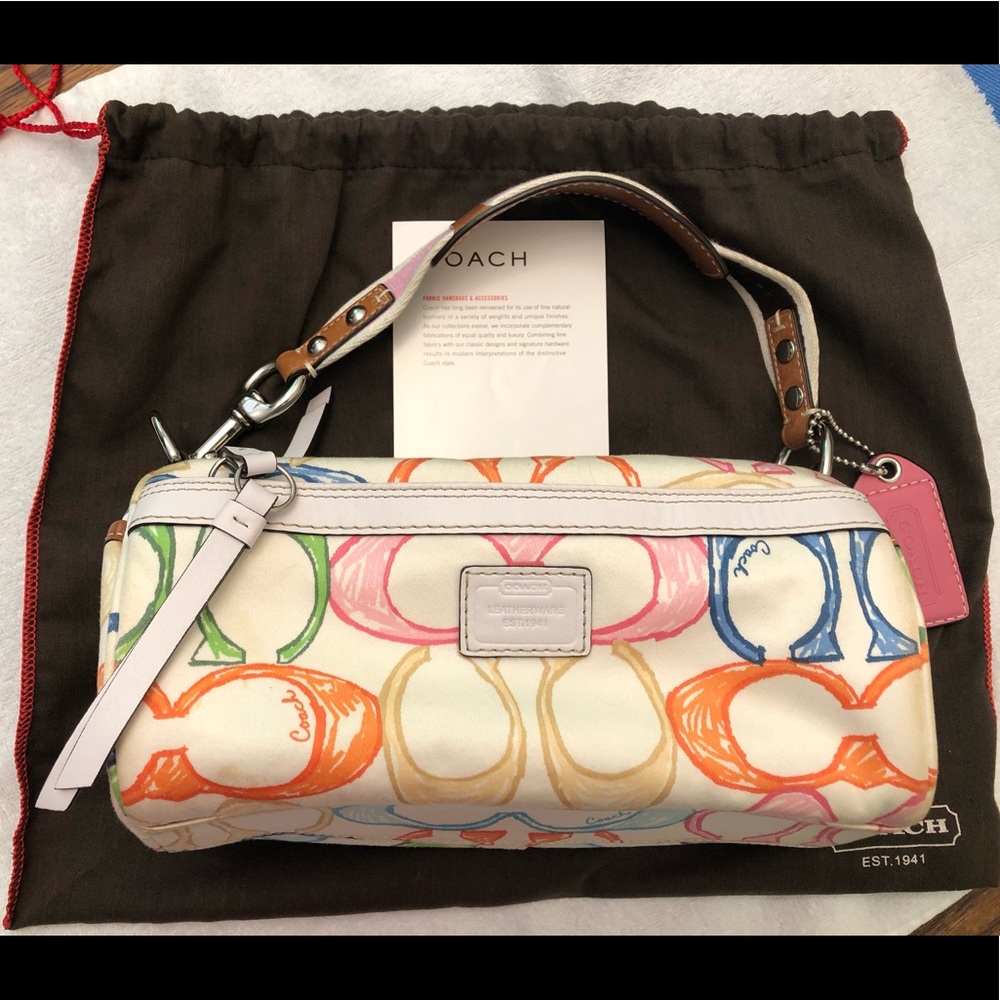 Coach Scribble multicolor barrel bag